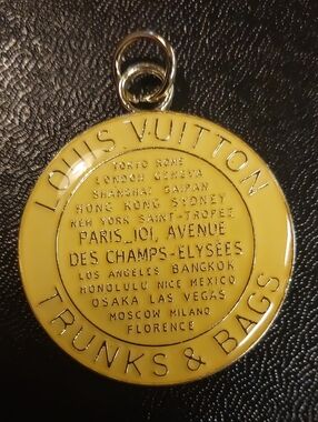 LV Yellow Trunks & Bags Charm Pendant-Double Sided.